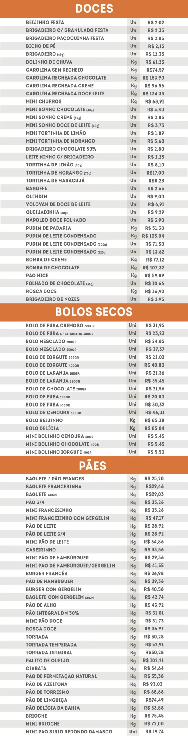 doces...